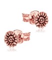 Elegant Flowers Silver Ear Stud STS-5479